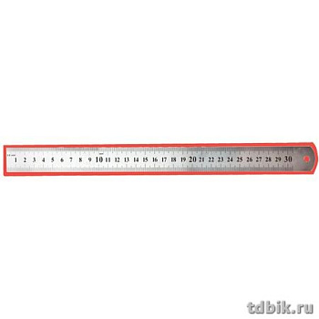 Линейка 30 см. метал. в чехле deVENTE