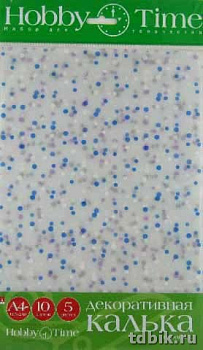 Калька декоративная "ГОРОШЕК" 21*29,5см, 10шт/уп HobbyTime