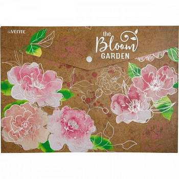 Папка-конверт на кнопке A4 пластик 0,18 мм deVENTE "Bloom Garden"