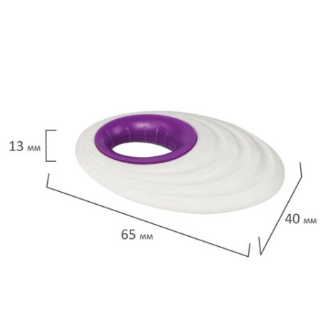 Ластик Brauberg "Fruity" 65х40х13 мм, пластиковый держатель, белый