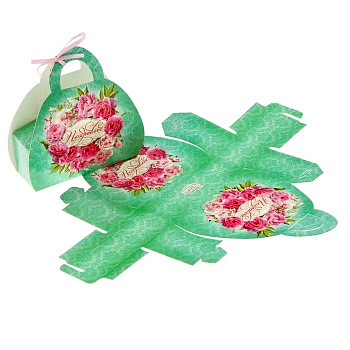 Коробка для подарков 12*10*8см "Поздравляю!"