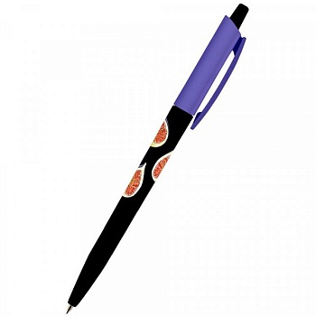 Ручка шариковая авт. с рис. Bruno Visconti HappyClick "Инжир"синяя (линия 0,5мм)