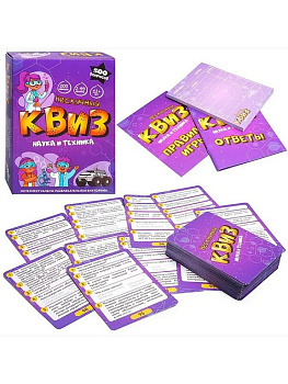 Игра настольная  12+ с карточками "Нескучный Квиз. Наука и Техника"