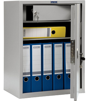 Шкаф бухгалтерский метал. 1 секция (630*460*340мм) ключевой замок, трейзер