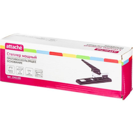 Степлер мощный 23/6, 23/10 до 70л Attache черный