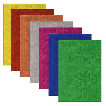Набор цв. фольги А4  7 лист 7 цв. фактурная "Полотно"