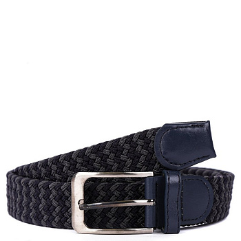 Ремень FABRETTI универсальный, полиэстер размер 125, синий/серый