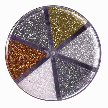 Глиттер 60г (6 цв.) с дозатором "Металлик" ОСТРОВ СОКРОВИЩ