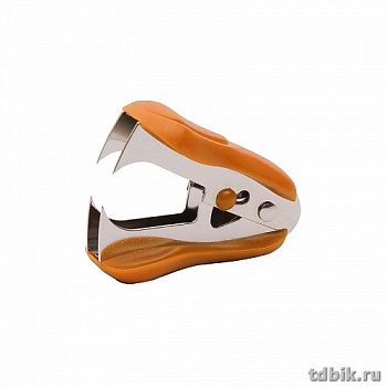 Антистеплер для скоб № 10, 24/6, 26/6 с фиксатором, оранжевый Lamark