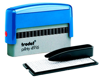 Штамп самонаборный  2 стр 70х10 мм 1 касса Trodat, корпус синий