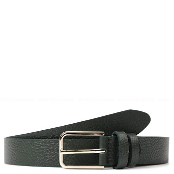 Ремень FABRETTI женский, натуральная кожа, размер 120, тем. зеленый