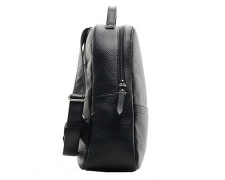 Рюкзак женский Mistral 32*25*12 см, цвет черный, нат. кожа