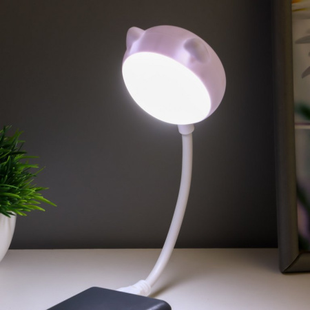 Ночник "Котик" 13,5х8,5х30 см, LED USB белый