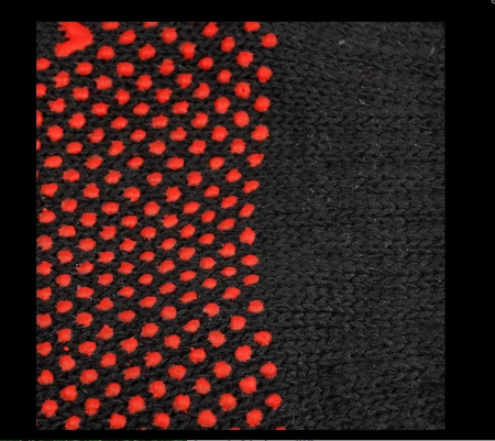 Перчатки х/б с ПВХ напылением, черные, двойные, 7 класс, 95 гр.