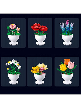 Конструктор пластиковый   АССОРТИ "Цветы" Sluban