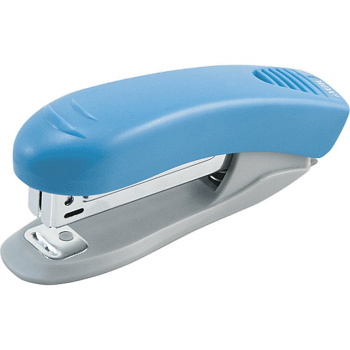Степлер № 10 до 10л deVENTE "Neon" голубой с антистеплером