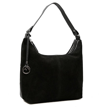 Сумка женская FABRETTI 30*26*12см, нат. кожа, черный