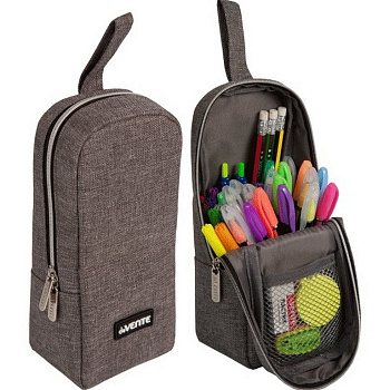 Пенал  универсальный настольный deVENTE "Private" 21x9x6 см, вертикальный, серый