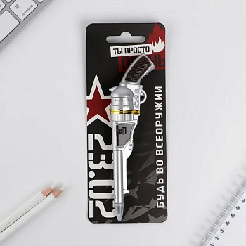 Ручка шариковая сувенирная "Револьвер" (Будь во всеоружии)