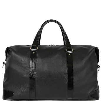 Сумка дорожная FABRETTI 53,5*28*23, нат. кожа, черный