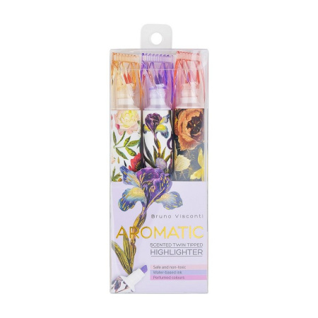 Набор текст-маркеров  3 шт  Bruno Visconti "Flora" с запахом