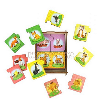 Игра обучающая  Природа "Мама и малыш", дерево WOODLENDTOYS