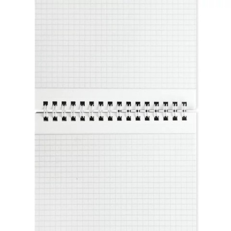 Блокнот А5  60л., 146*206 мм, на гребне BRAUBERG "Black" клетка