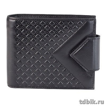 Портмоне Макей 12*9,7см, нат. кожа, цв. черный