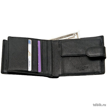 Портмоне Dr.Koffer 10*12,5см, нат. кожа, черный