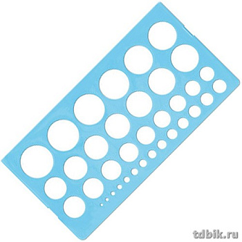 Трафарет окружностей 1-36мм Стамм