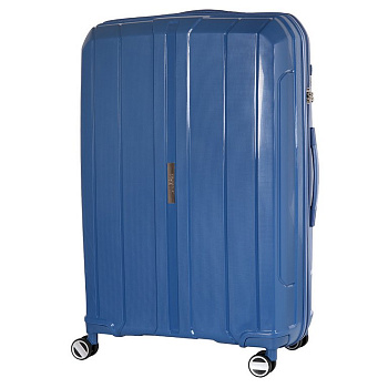 Чемодан 4-х колесный FABRETTI 100% полипропилен, 53X80X30см, синий