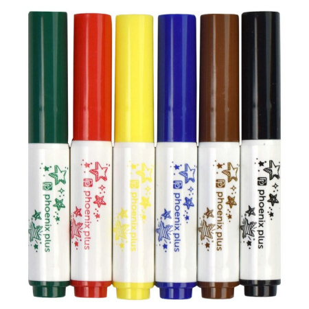 Набор фломастеров  6 цв. толстые мини Феникс+ "Арт-братва"