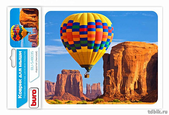 Коврик для мыши оптической BURO (верх ткань/основа резина) 230x190x1.5мм