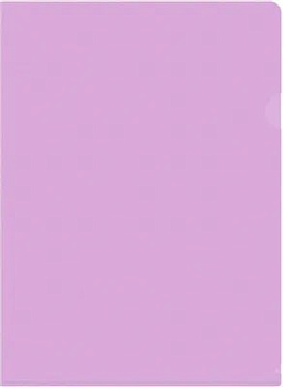 Папка-уголок A4 пластик 0,18 мм жест. цв. Pastel фиолетовый Бюрократ
