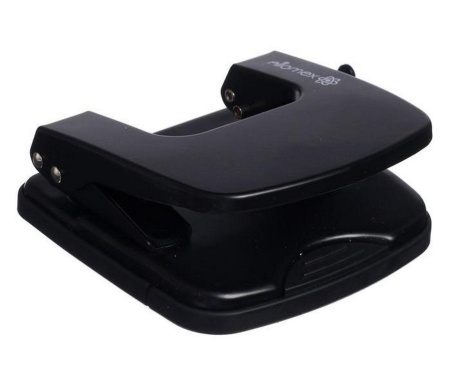 Дырокол до 25л метал. Attomex с линейкой черный