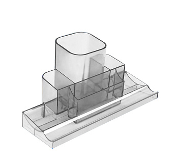 Подставка наст д/канц. принадлеж. inФормат 7 отд. прозрачно-дымчатая