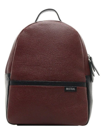 Рюкзак женский Mistral 32*25*12 см, цвет бордо, нат. кожа