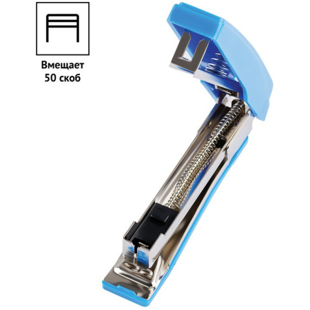 Степлер № 10 до 10л OfficeSpace синий с антистеплером