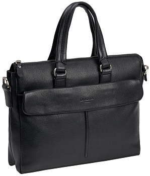 Сумка для документов Dr.Koffer 29*37*5см, нат. кожа, черная