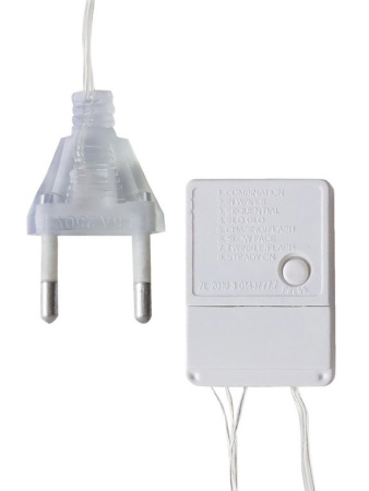 Гирлянда комнатная Бахрома  4*0,6м, 120 белых ламп, 8 режимов