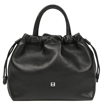 Сумка женская FABRETTI 24х21х12 см, нат. кожа, черный