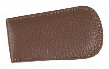 Зажим для денег Alliance нат. кожа, цвет кофе