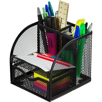 Подставка наст д/канц. принадлеж. металл, M&G 4 отд. черная