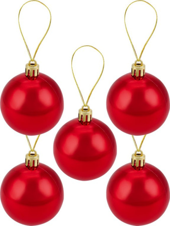 Набор шаров  цвет красный  60 мм 20 шт+ верхушка 1шт