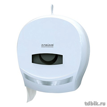 Диспенсер для туалетной бумаги в рулоне (1 рулон), белый пластик ЛАЙМА Professional