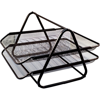 Лоток горизонтальный металл. двойной черный deVENTE