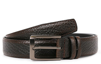 Ремень FABRETTI мужской, 35 мм, натуральная кожа, коричневый