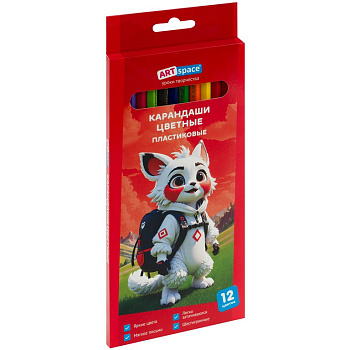 Набор карандашей  12 цв.  пласт. корпус ArtSpace "Отважная команда"
