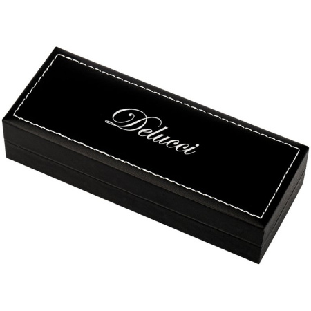 Ручка шариковая Delucci "Sole" метал. корпус, синяя 1,0мм (стерж.98мм тип Parker)