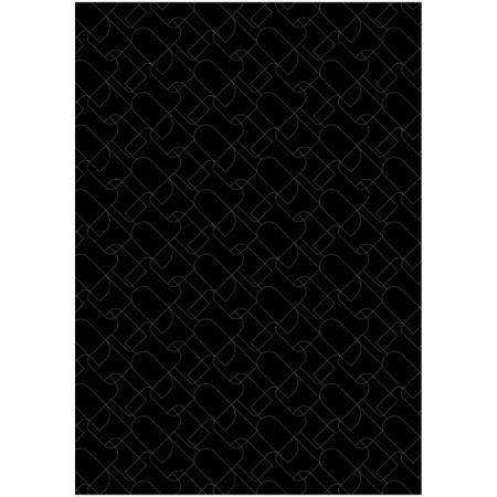 Бумага упаковочная 70*100см  в рулоне (ассорти) "Pattern on black" MESHU